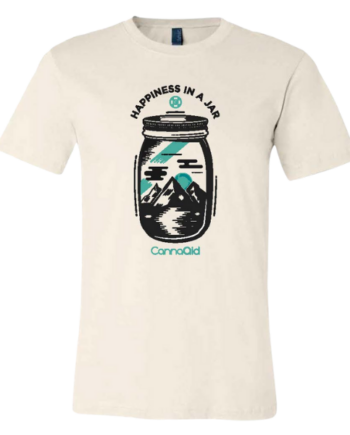 Cannaaid Happiness in a Jar T-shirt White T-Shirt Front View