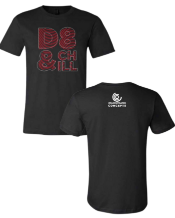 Concentrated Concepts D8 and Chill Black T-Shirt Front and Back View