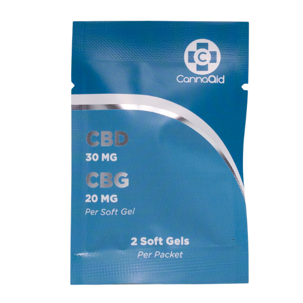 CannaAid CBD + CBG Soft Gels 30 mg + 20 mg