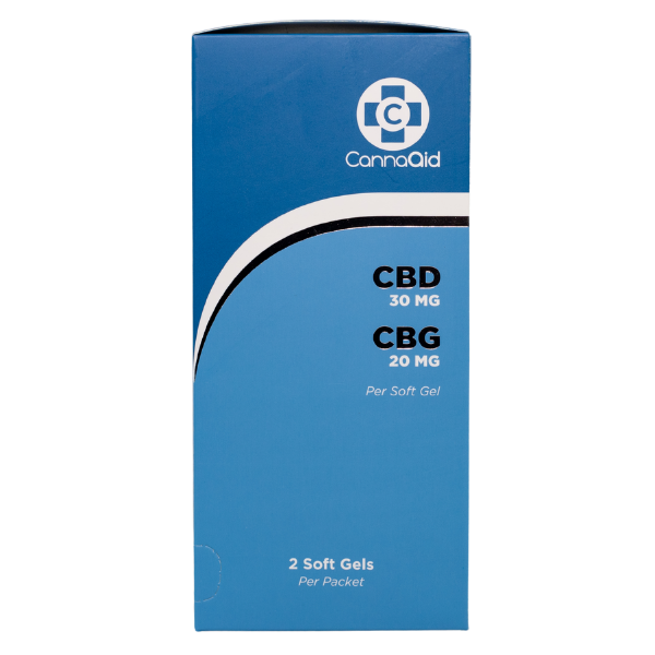 CannaAid CBD + CBG Soft Gels 30 mg + 20 mg View 1