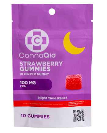 CannaAid CBN strawberry gummies 100MG