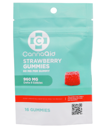 Cannaaid Delta 8 Strawberry Gummies 960MG