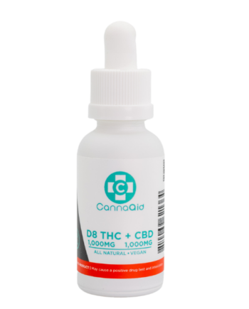 CannaAid Delta 8 THC + CBD Tincture 1000 mg + 1000 mg