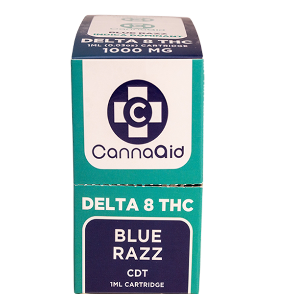CannaAid Delta 8 Blue Razz Vape Cart 1ml