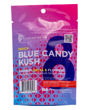 Concentrated Concepts Blue Candy Kush Premium Delta 8 Flowers Indica 1G