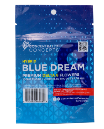 Concentrated Concepts Premium Delta 8 infused Flowers Blue Dream 100MG