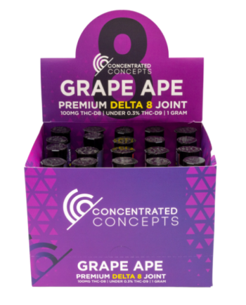 Concentrated Concepts Premium Delta 8 Infused Pre Roll Grape Ape (100MG)