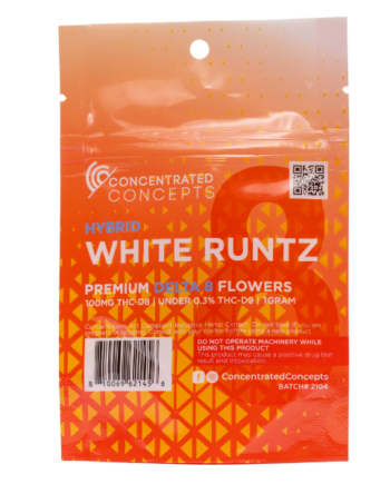 Concentrated Concepts White Runtz Premium Delta 8 Flowers Hybrid 1G View 1