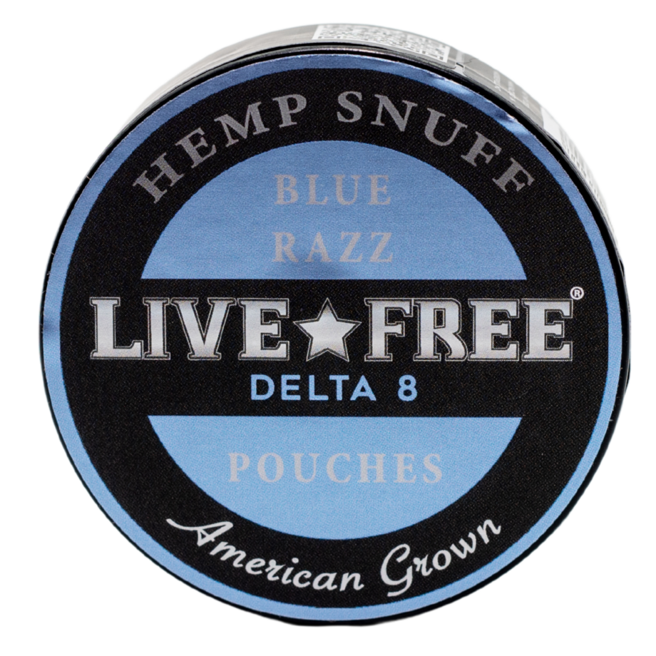 Live free Delta 8 Blue Razz Pouches
