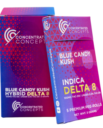 Concentrated Concepts Delta 8 Blue Candy Kush pre-roll 5 grams