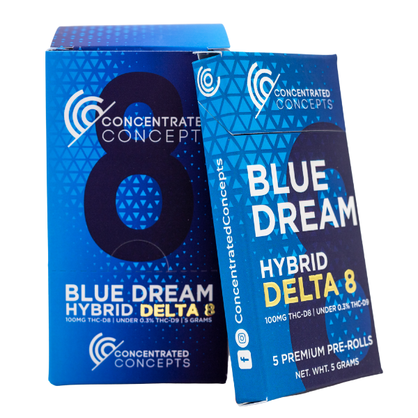 Concentrated Concepts Delta 8 infused Pre Rolls Blue Dream 100MG