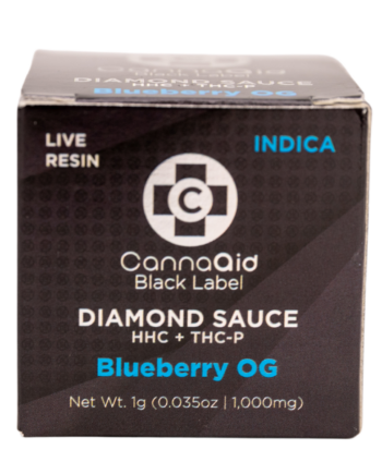 CannaAid Black Label Diamond Sauce Blackberry OG HHC+THCP Live Resin Indica 1G