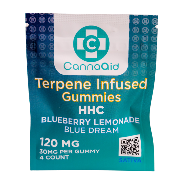 Cannaaid HHC Terpene Infused Gummies Blueberry Lemonade Blue Dream SATIVA 120MG