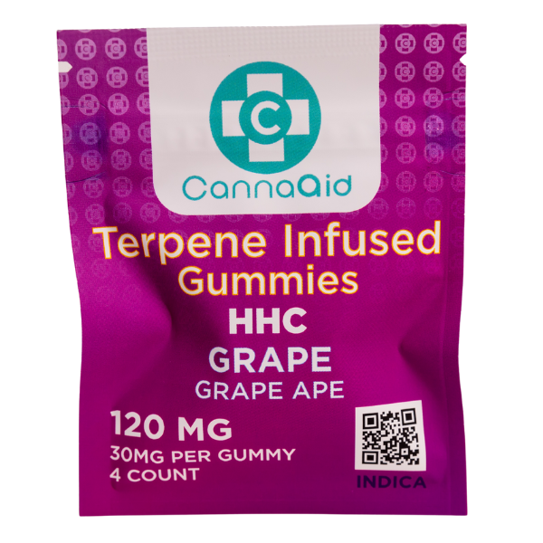 Cannaaid HHC Terpene Infused Gummies Grape Ape (120MG)