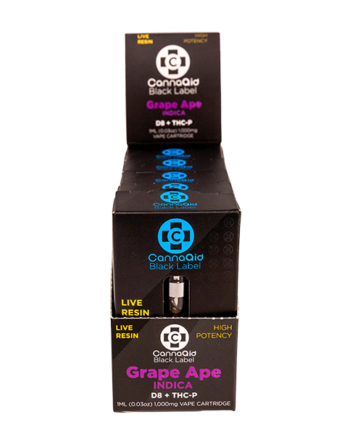 CannaAid Black Label Grape Ape Delta 8+THCP Live Resin Indica 1ML