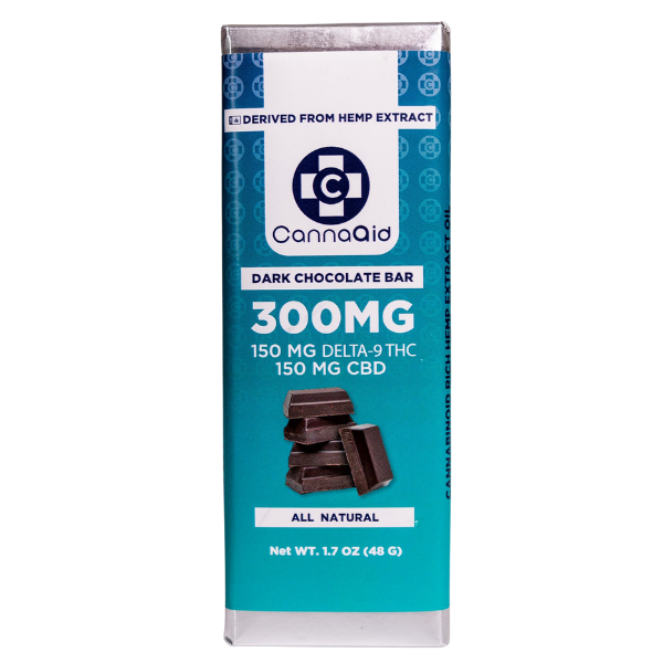 Cannaaid Delta-9 THC + CBD Dark Chocolate Bars 300 mg