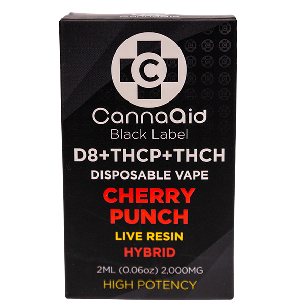 CannaAid D8 + THCP + THCH Disposable Vape Cherry Punch 2 ml
