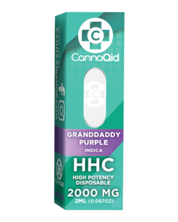 CannaAid Grand Daddy Purple Indica HHC High Potency Disposable 2000 ML